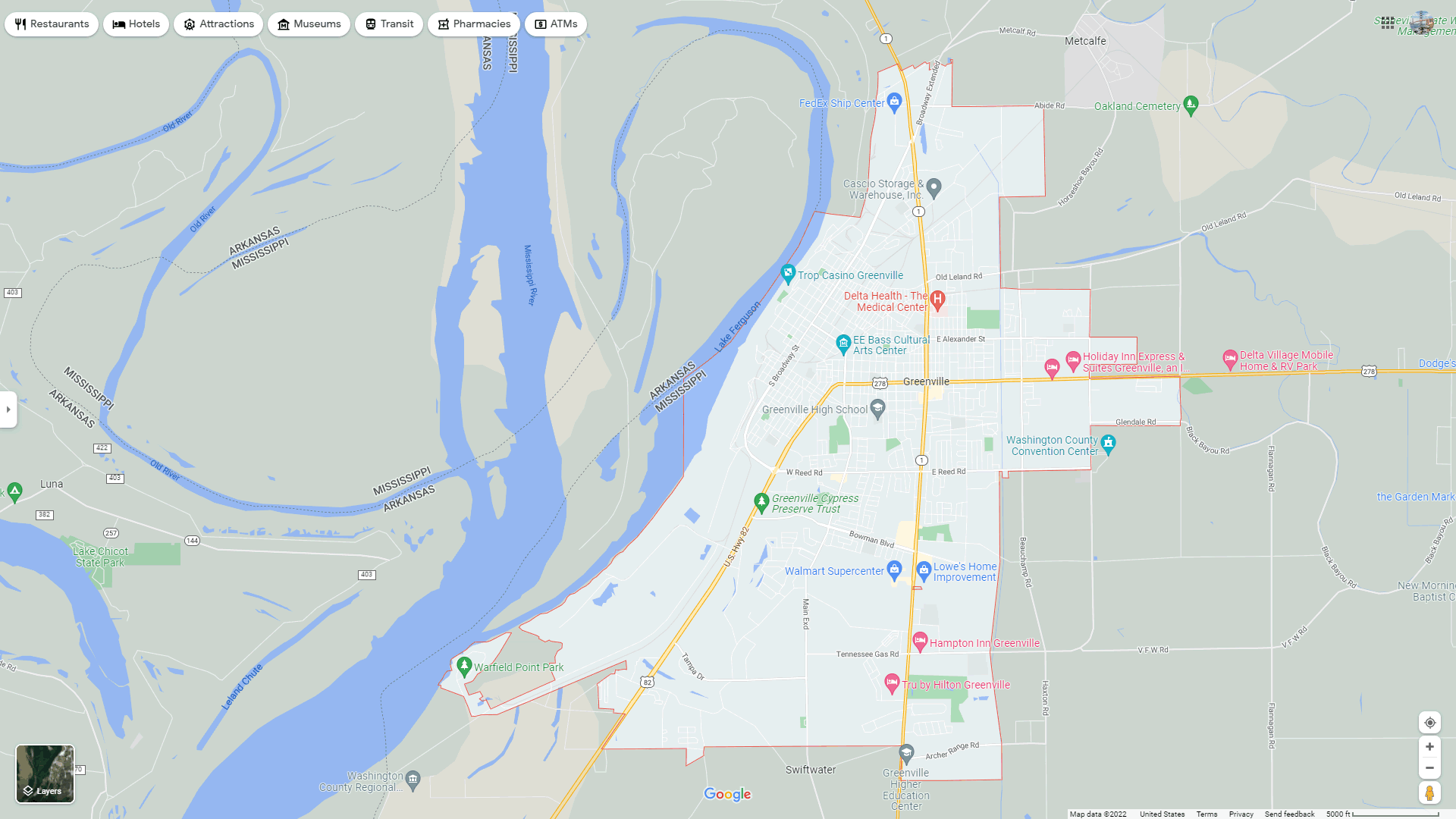 Greenville map